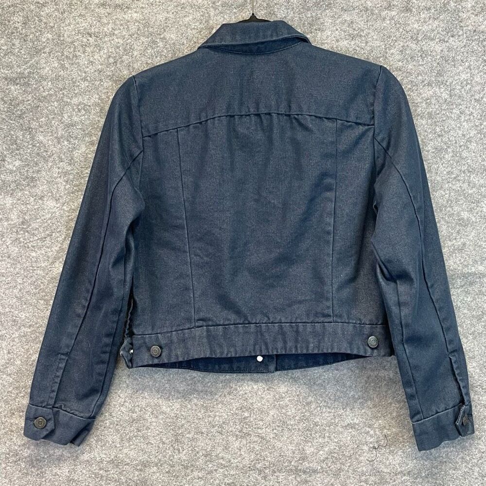 GAP‎ Jean Jacket Women's Small Indigo Denim Cotton Button Front Dark Wash Blue - Picture 12 of 14